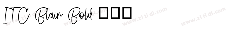 ITC Blair Bold字体转换